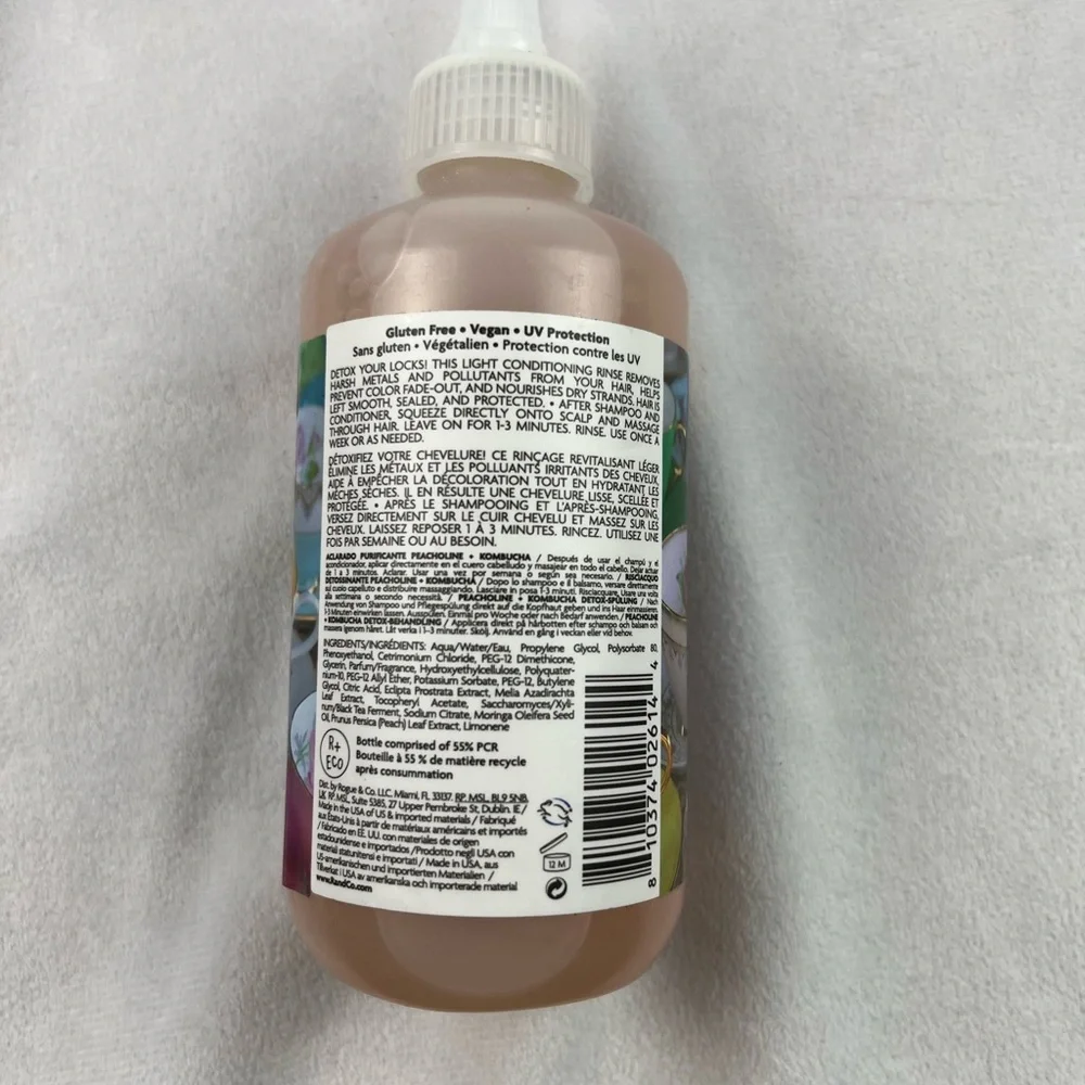 NEW R+Co Teacup Peacholine and kombucha detox rinse 177ml 6.0 fl oz